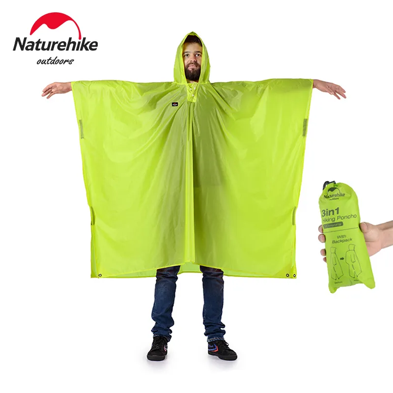 Camping Rain Poncho - Naturehike Yağmur Ceket 3'ü 1 Arada