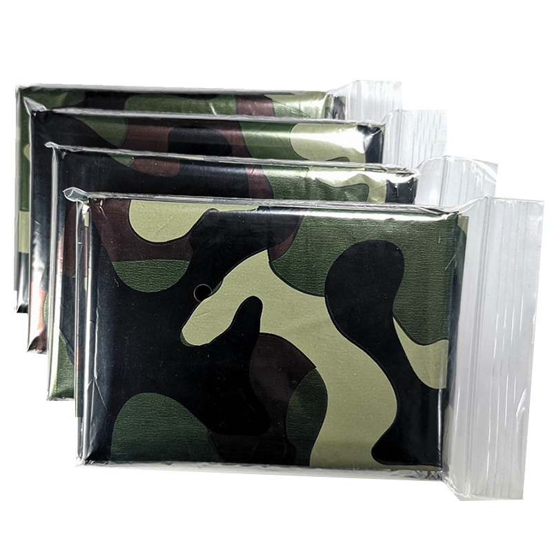 Camping Rain Poncho - 1 adet acil termal battaniye katlanır