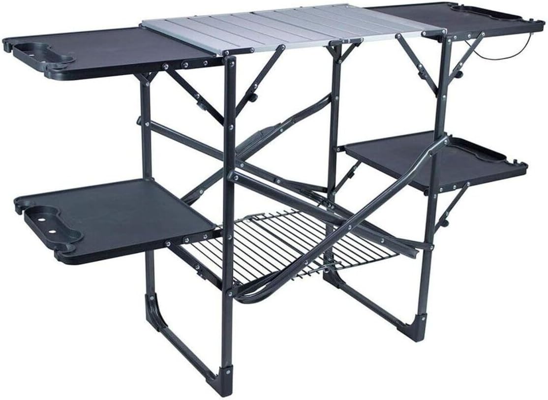 Outdoor Camping Kitchen - İnce Katlanabilir Portatif Kamp Mutfak Masası,