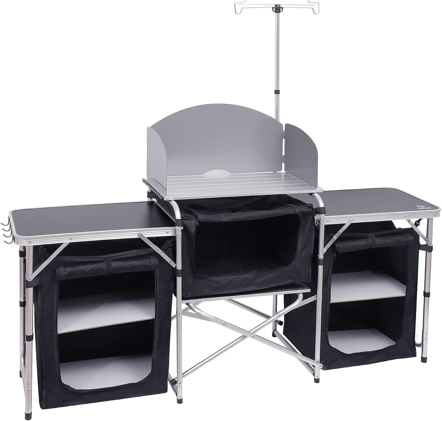 Outdoor Camping Kitchen Setup - Katlanabilir Kamp Mutfak Masası Pişirme İstasyonu