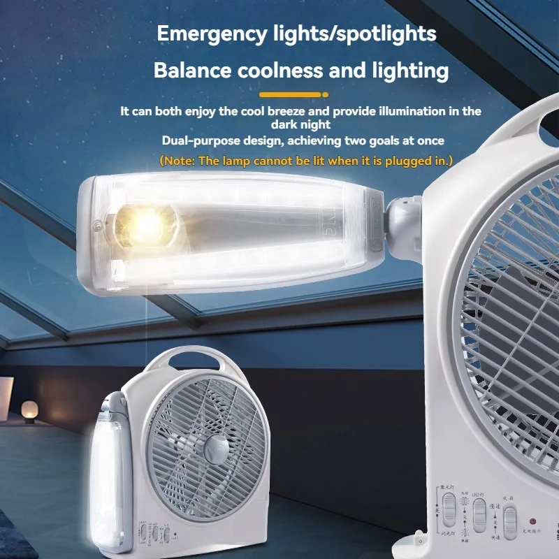 Outdoor Camping Fan - Taşınabilir 10 inç Enerji Tasarruflu Elektrikli