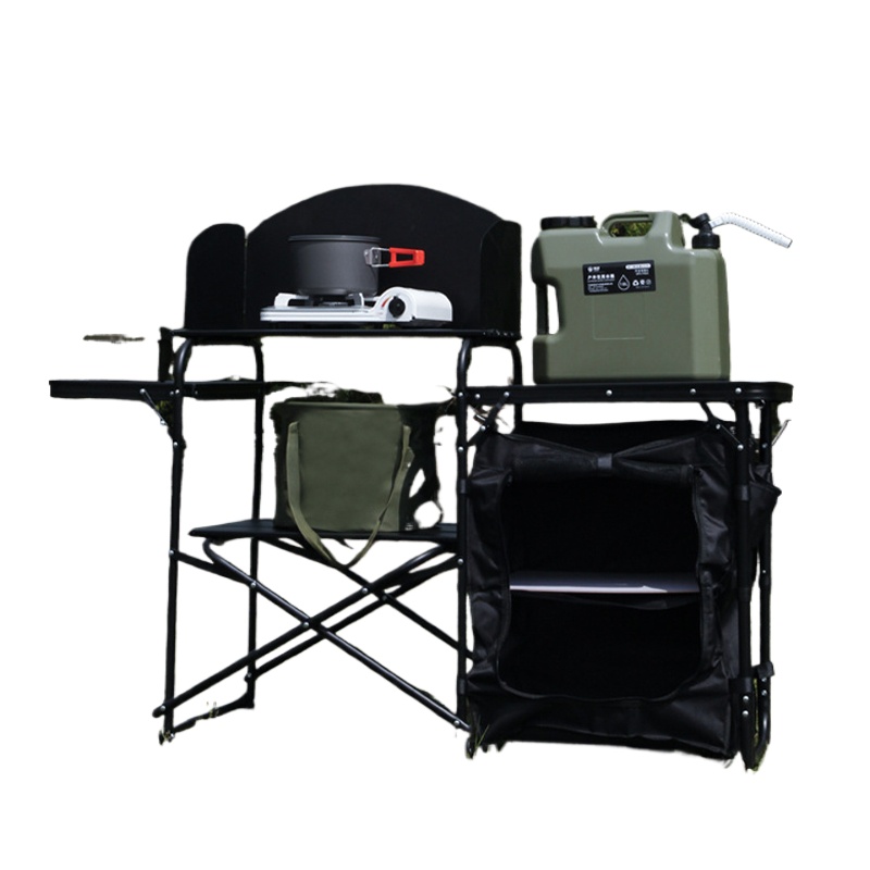Outdoor Camping Kitchen Setup - Katlanabilir Taşınabilir Açık Soba Masa Kamp