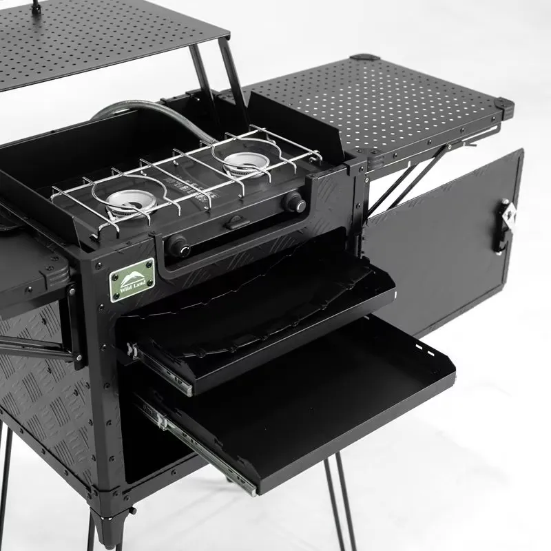 Outdoor Camping Kitchen Setup - Lüks Aile Kamp Mutfağı Kurulum Seti,