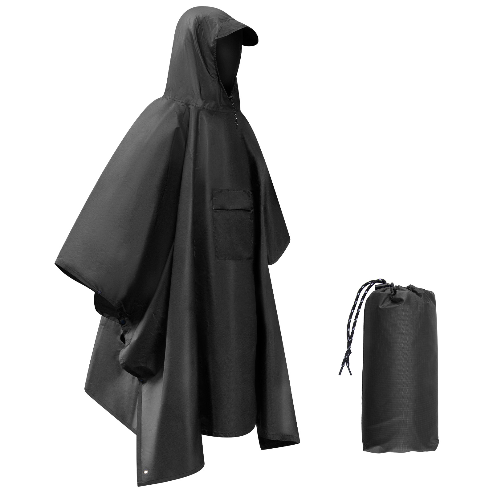 Camping Rain Poncho - Yetişkin Yağmur Panço Hafif Su Geçirmez