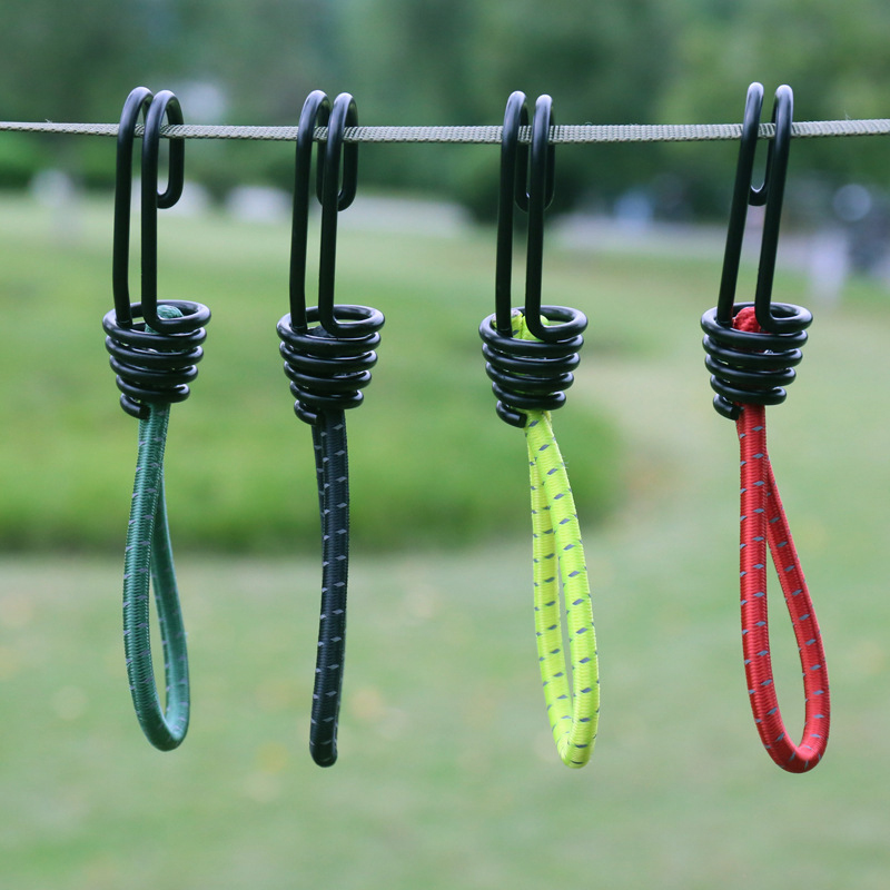 Camping Rope - 5 adet Kanca İpli Elastik Halat