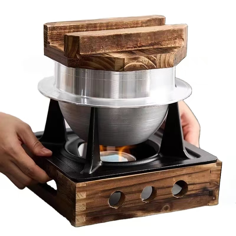 Japanese Outdoor Camping - Japon Tarzı Oolong Tenceresi Alkol Ocaklı