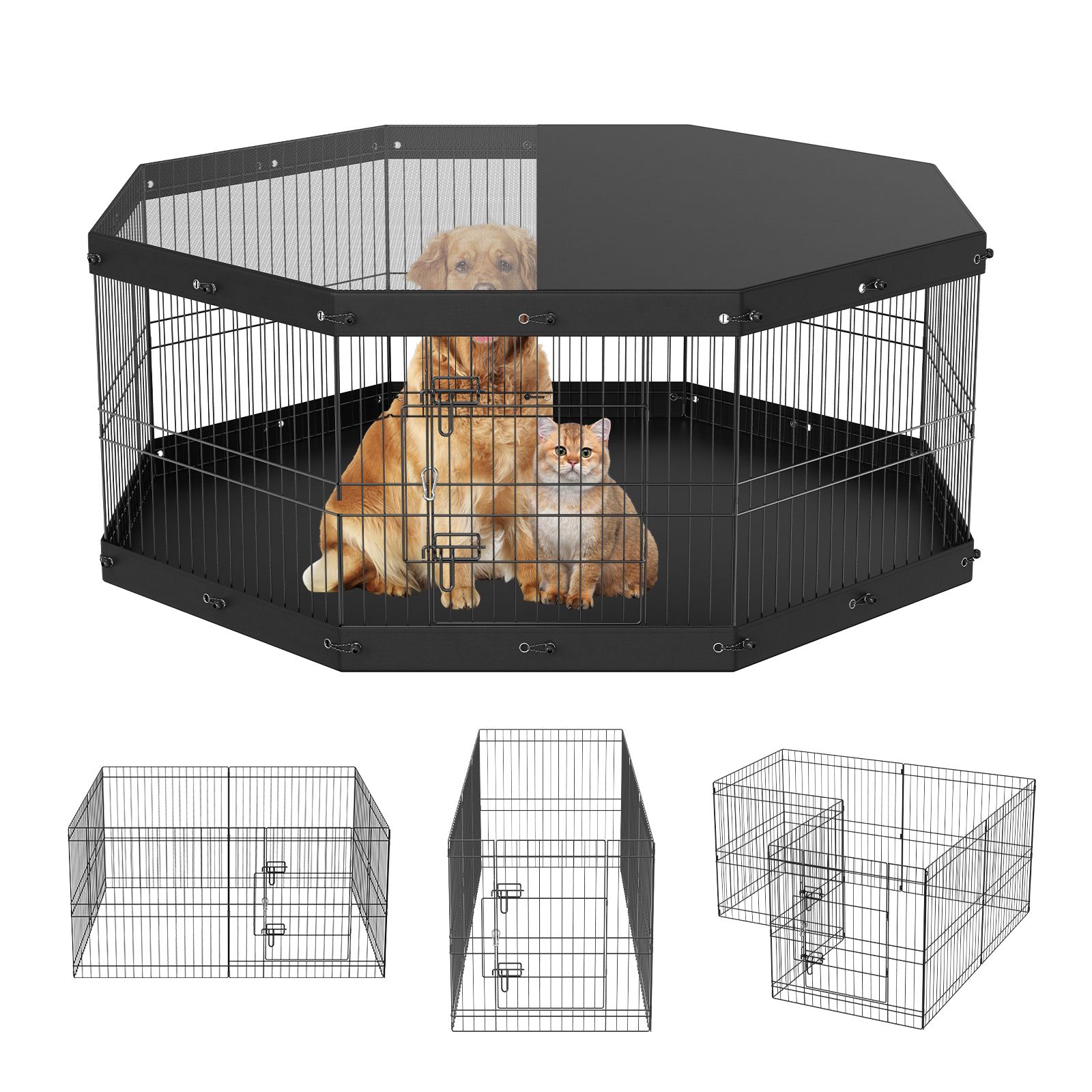 Outdoor Camping Dog Fence - Köpek Oyun Parkı, 8 Panelli Katlanabilir