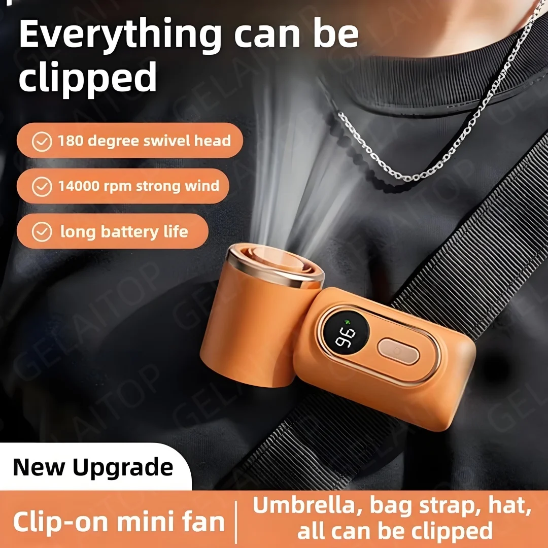 Outdoor Camping Fan - Klipsli Şemsiyeli Mini Taşınabilir El Tipi