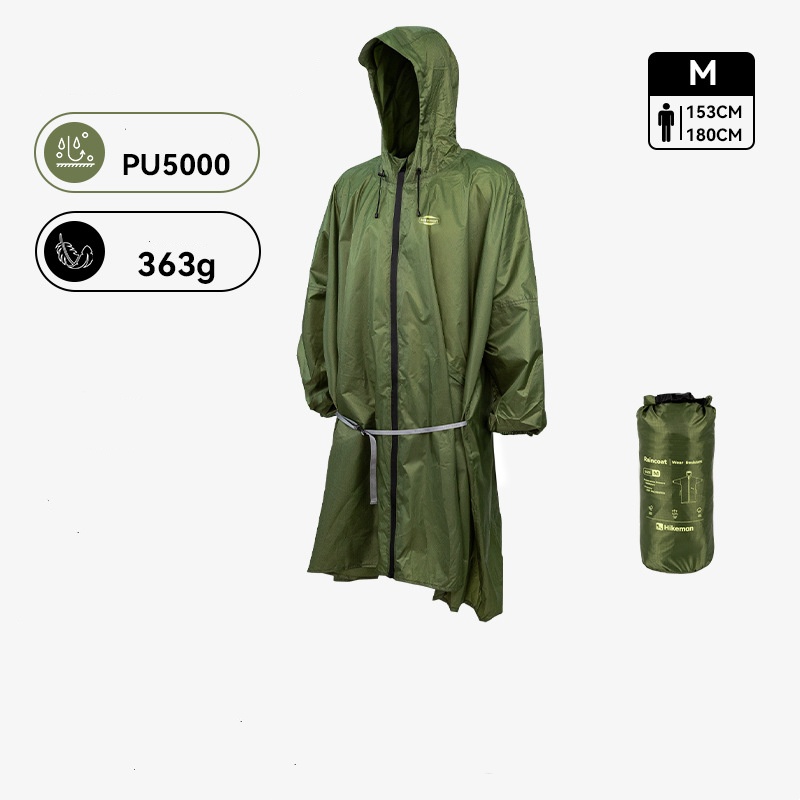 Camping Rain Poncho - Açık Hava Yürüyüşü Kampçılık Yağmurluk Aşınmaya