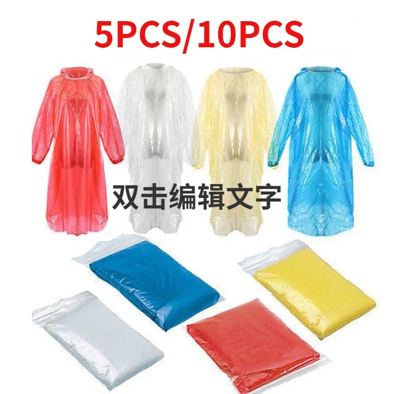Camping Rain Poncho - 5/10 adet tek kullanımlık yağmurluk yetişkin