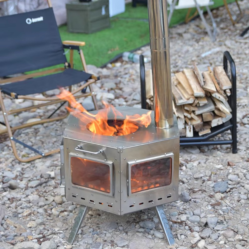 Outdoor Camping Stove Wood - 【Popüler】Katlanabilir Çok Amaçlı Taşınabilir Paslanmaz Çelik