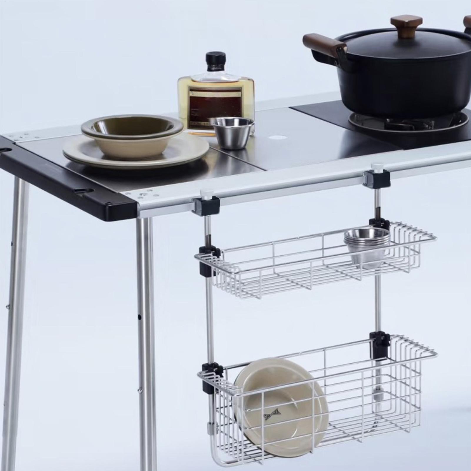 Outdoor Camping Kitchen Setup - Kamp Masası için Slayt Toka Açık