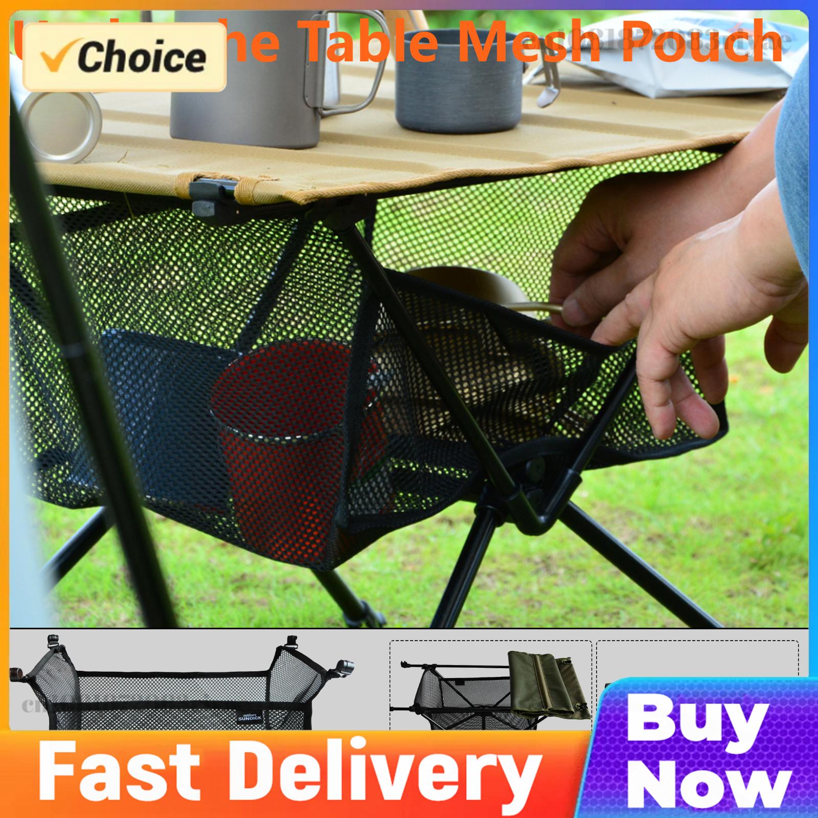 Outdoor Camping Table With Storage - Masa Altı File Çantası Açık Hava