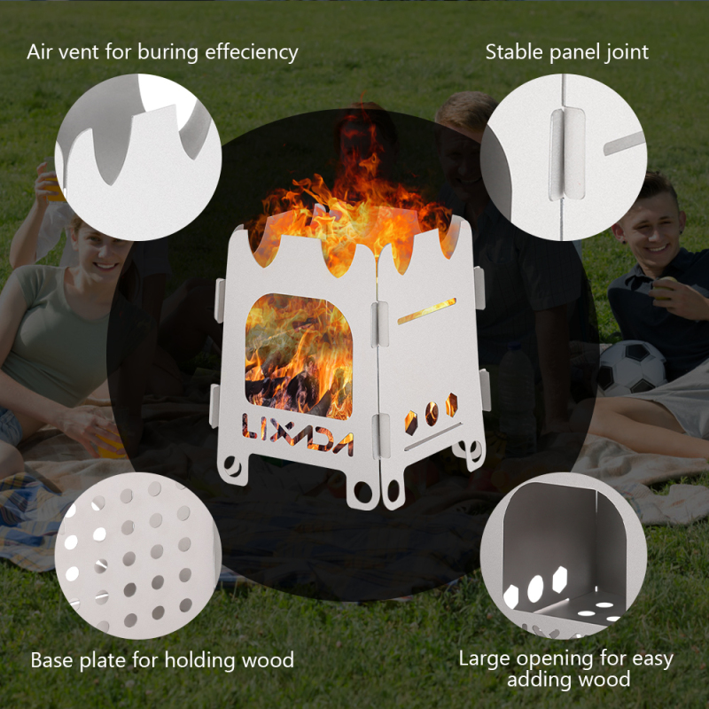 Lixada titanyum/paslanmaz çeli - Outdoor Camping Stove Wood incelemesi ve fiyatı