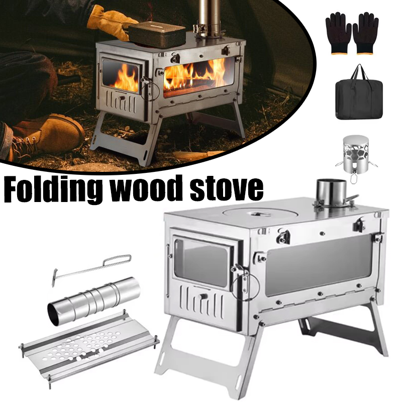 430 Paslanmaz Çelik Taşınabili - Outdoor Camping Stove Wood incelemesi ve fiyatı