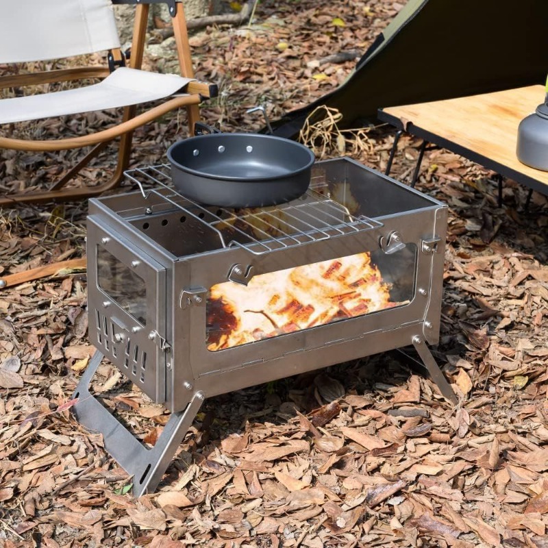 430 Paslanmaz Çelik Taşınabili - Outdoor Camping Stove Wood incelemesi ve fiyatı