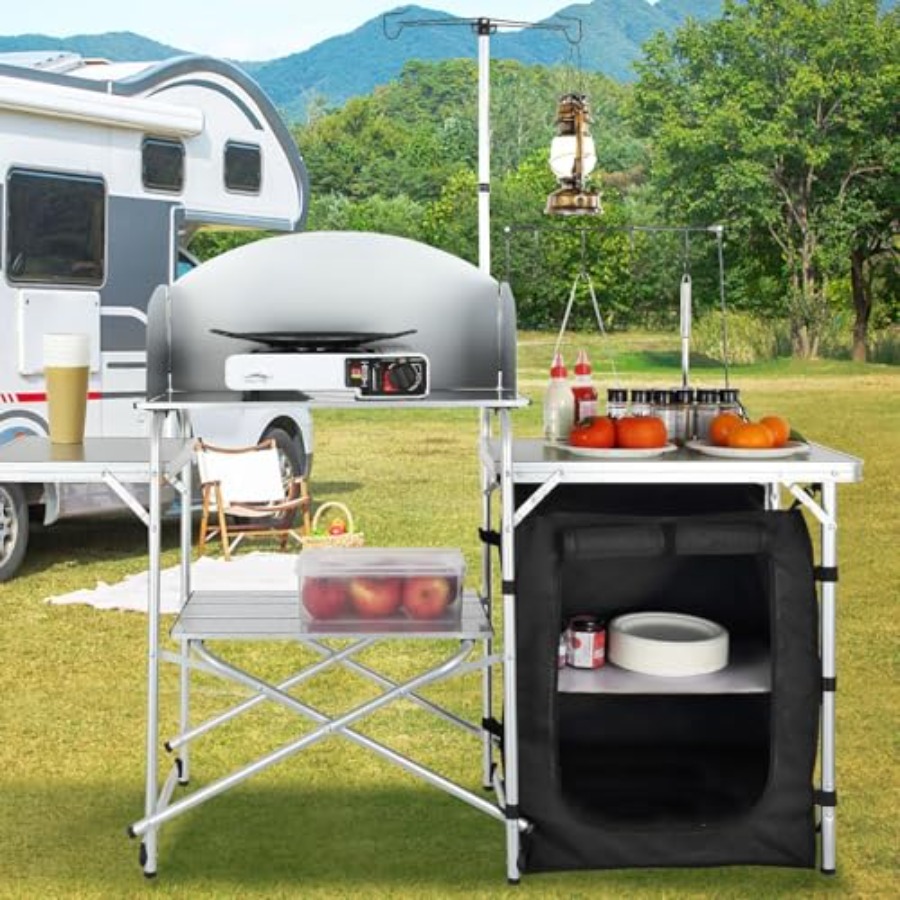 Kamp Mutfak Masası, Katlanabil - Outdoor Camping Table With Storage incelemesi ve fiyatı