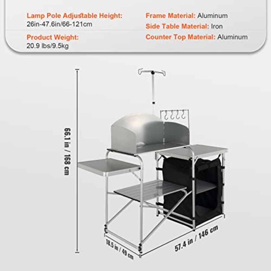 Kamp Mutfak Masası, Katlanabil - Outdoor Camping Table With Storage incelemesi ve fiyatı