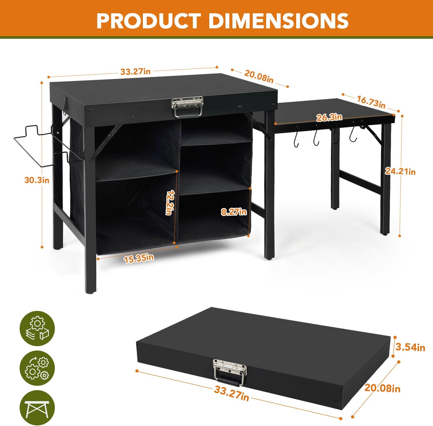 Taşınabilir Katlanabilir Izgar - Outdoor Camping Kitchen Setup incelemesi ve fiyatı