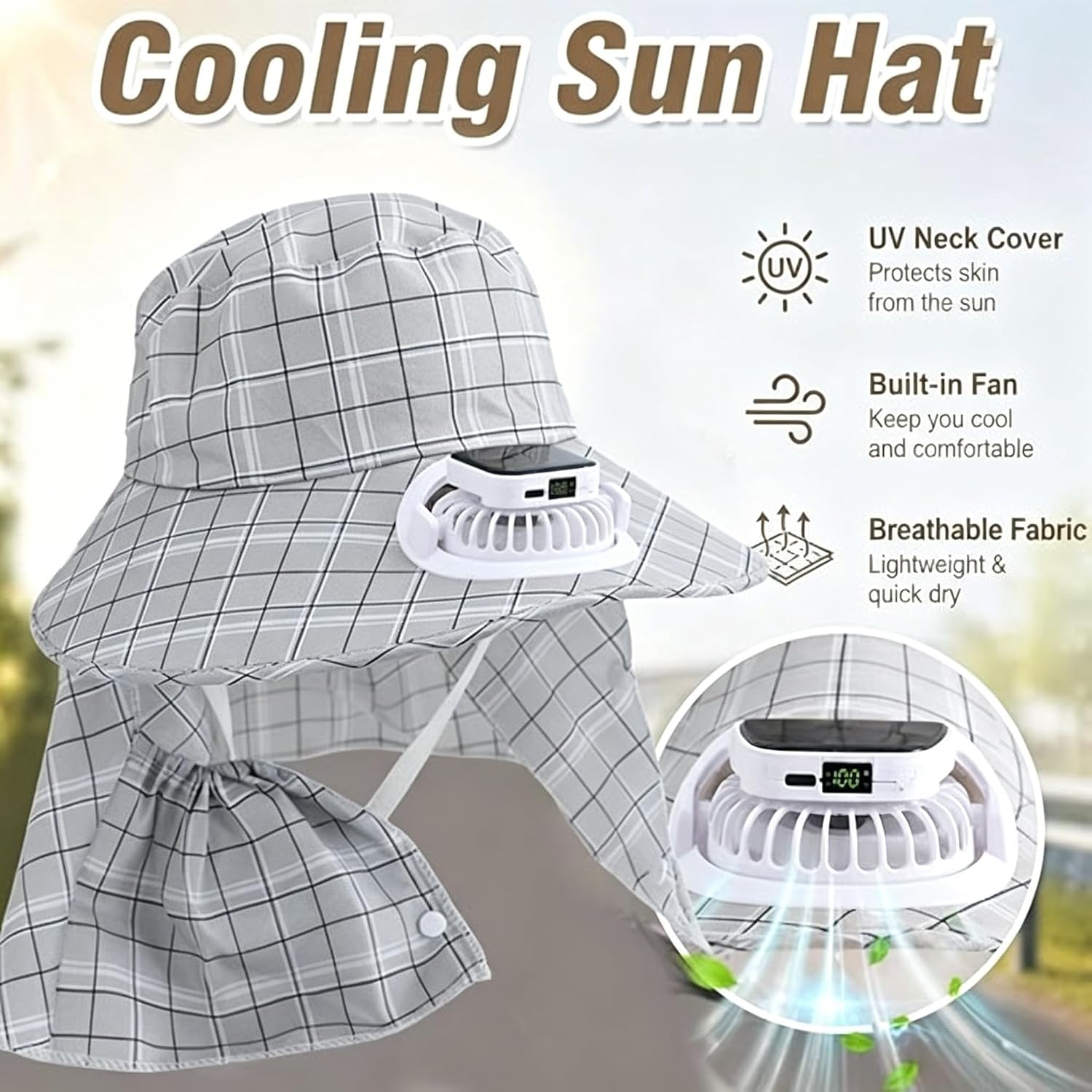 1 Adet Güneş Enerjili Boyun Ko - Outdoor Camping Fan incelemesi ve fiyatı
