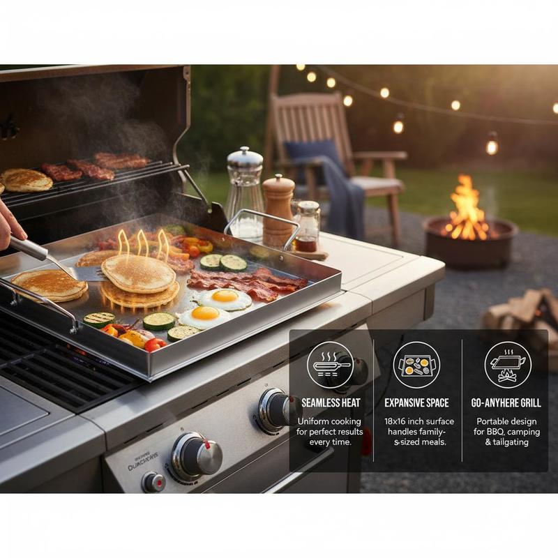Evrensel Düz Üstlü Izgara 18x1 - Outdoor Camping Kitchen incelemesi ve fiyatı