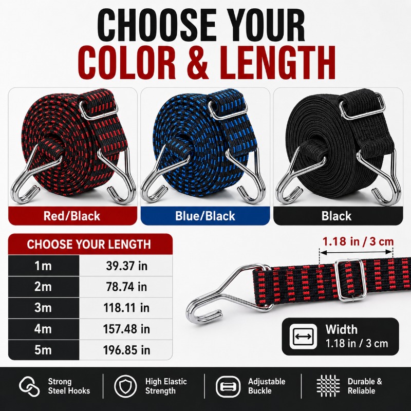 3 cm Geniş Elastik Kargo Kayış - Camping Rope incelemesi ve fiyatı