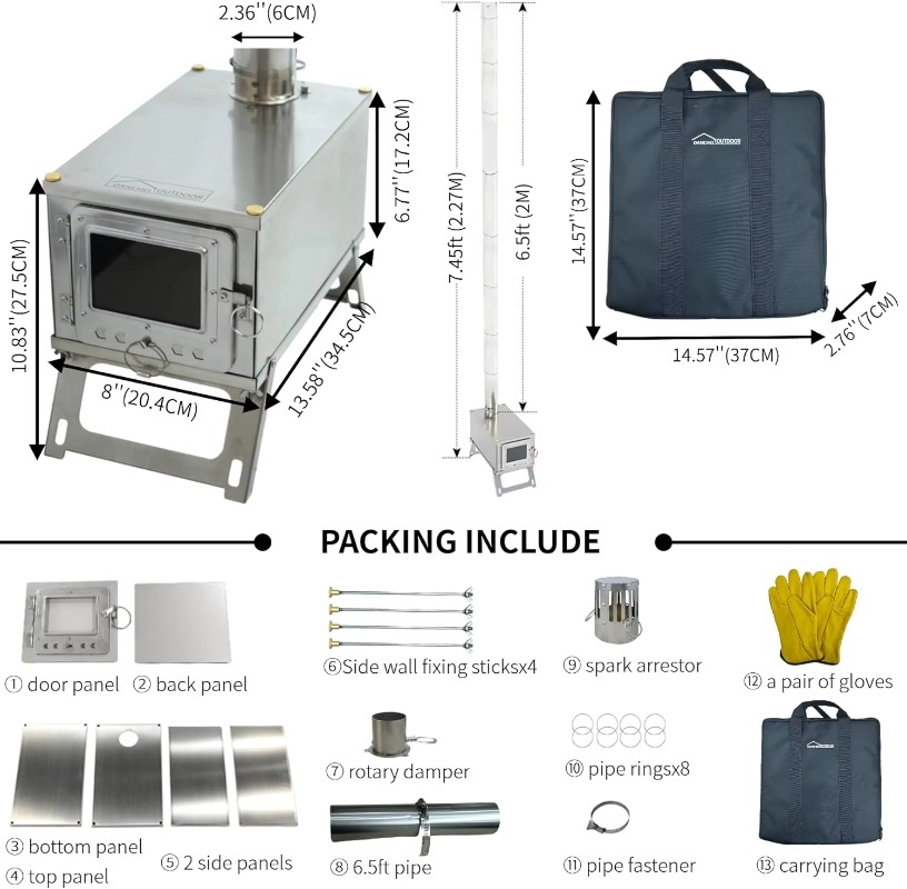 【Popüler】DANCHEL S1 Katlanabil - Outdoor Camping Stove Wood incelemesi ve fiyatı