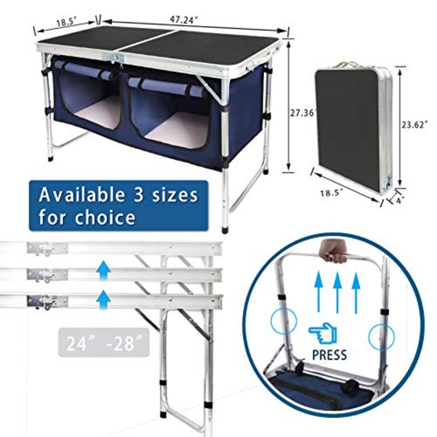 Açık Hava Katlanır Masa Alümin - Outdoor Camping Table With Storage incelemesi ve fiyatı