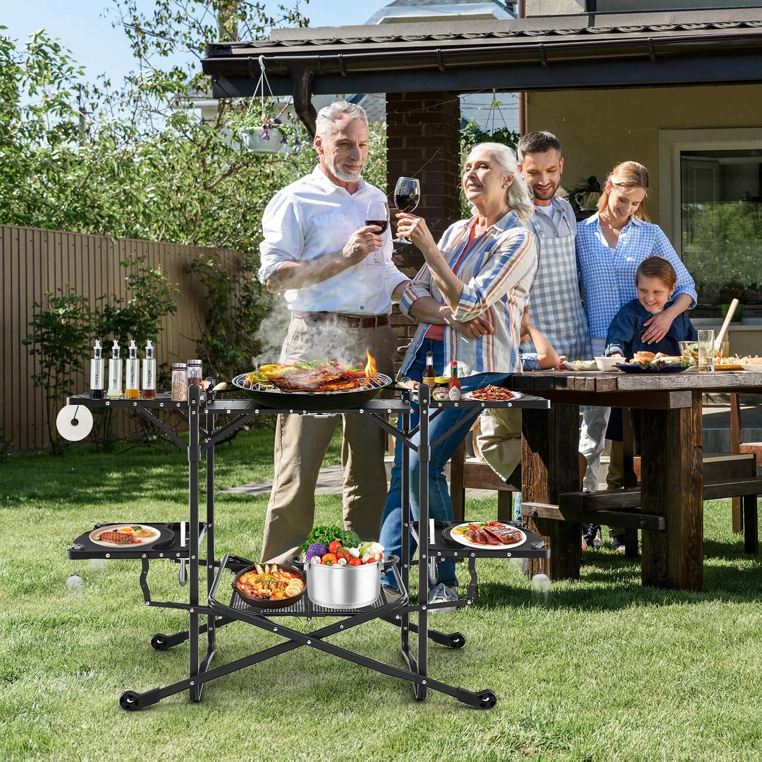 Isıya Dayanıklı Üst Yüzeyli, 4 - Outdoor Camping Kitchen Setup incelemesi ve fiyatı
