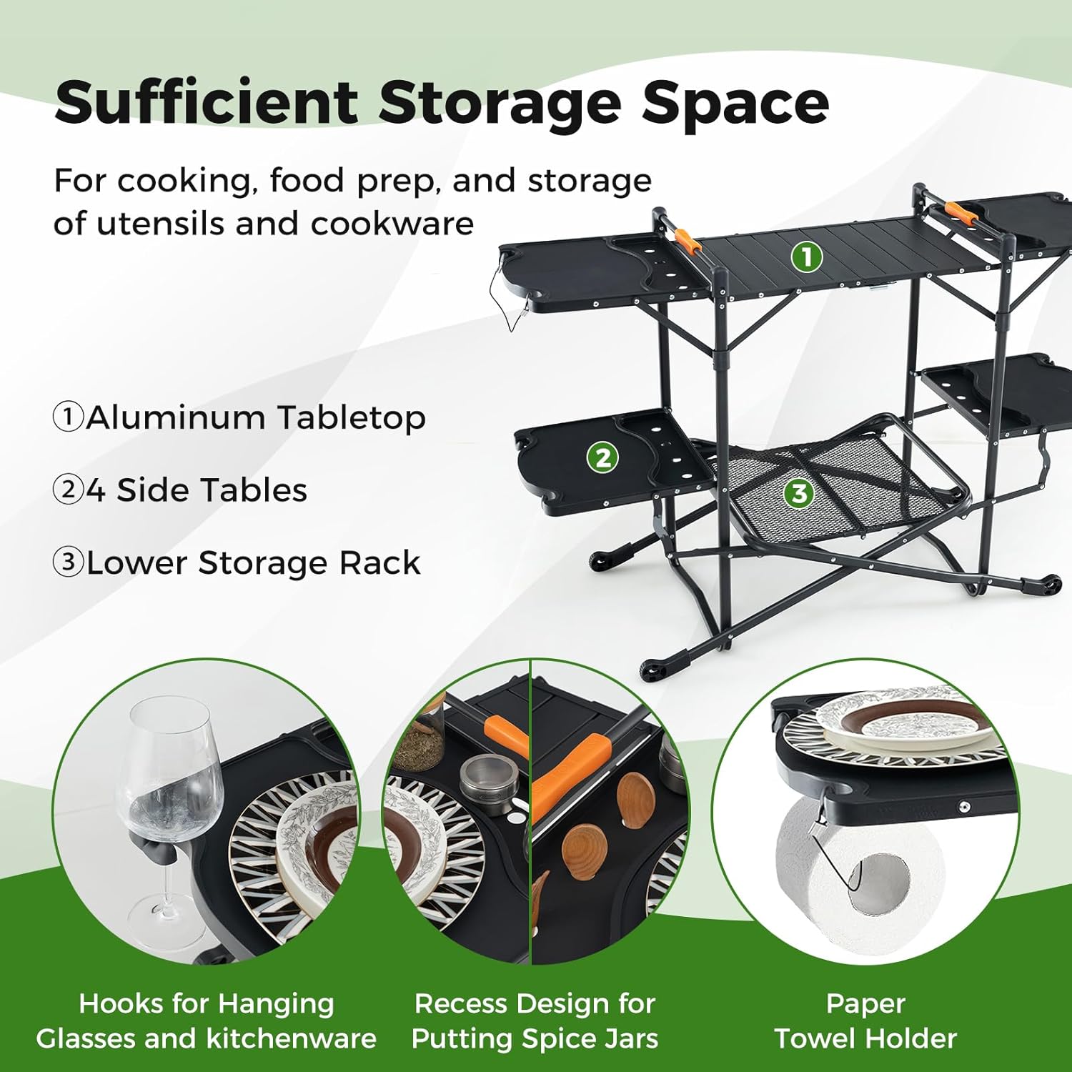 Isıya Dayanıklı Üst Yüzeyli, 4 - Outdoor Camping Kitchen Setup incelemesi ve fiyatı