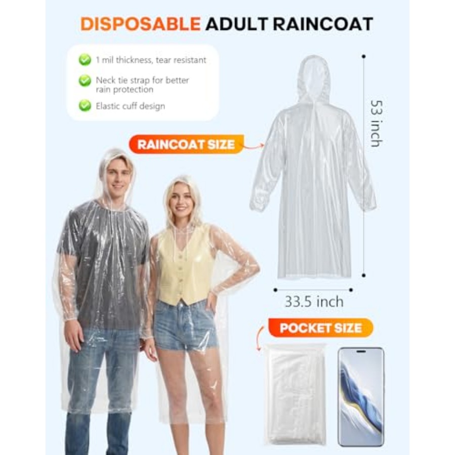 Tek Kullanımlık Yağmurluklar,  - Camping Rain Poncho incelemesi ve fiyatı