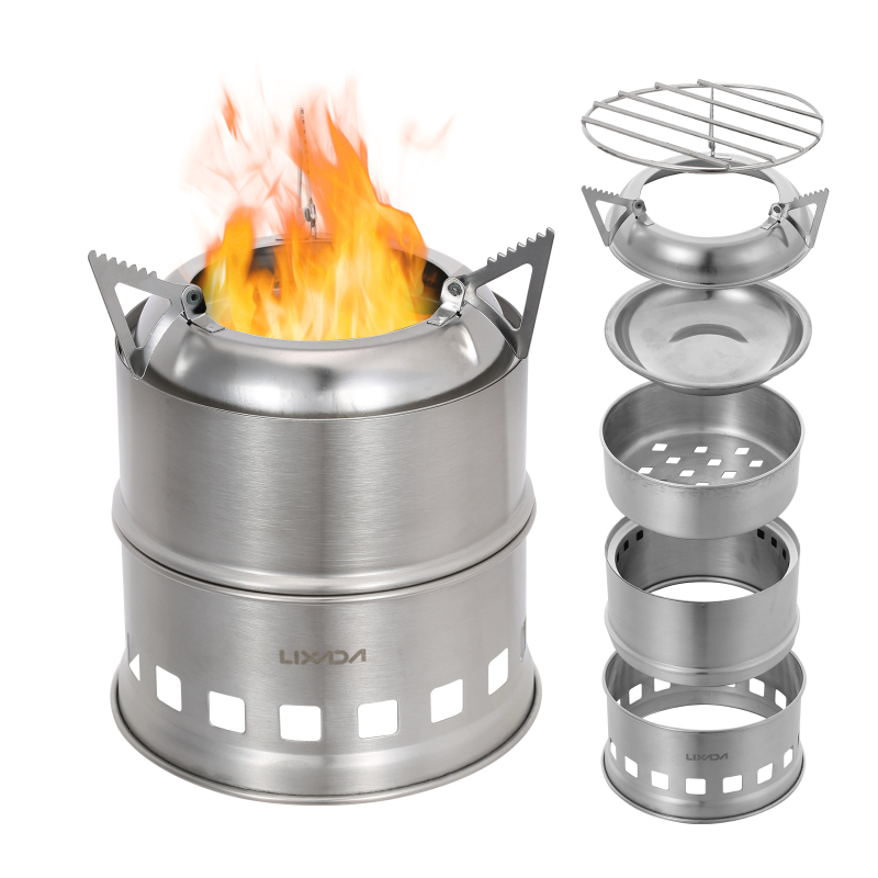 Lixada paslanmaz çelik odun so - Outdoor Camping Stove Wood incelemesi ve fiyatı
