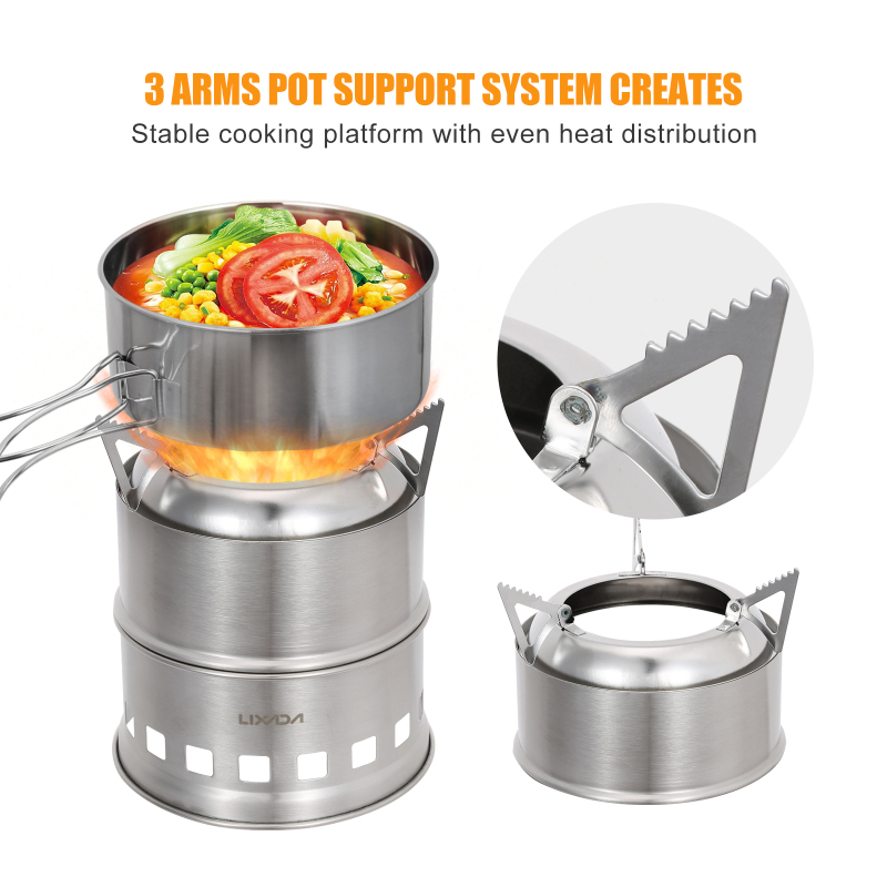 Lixada paslanmaz çelik odun so - Outdoor Camping Stove Wood incelemesi ve fiyatı