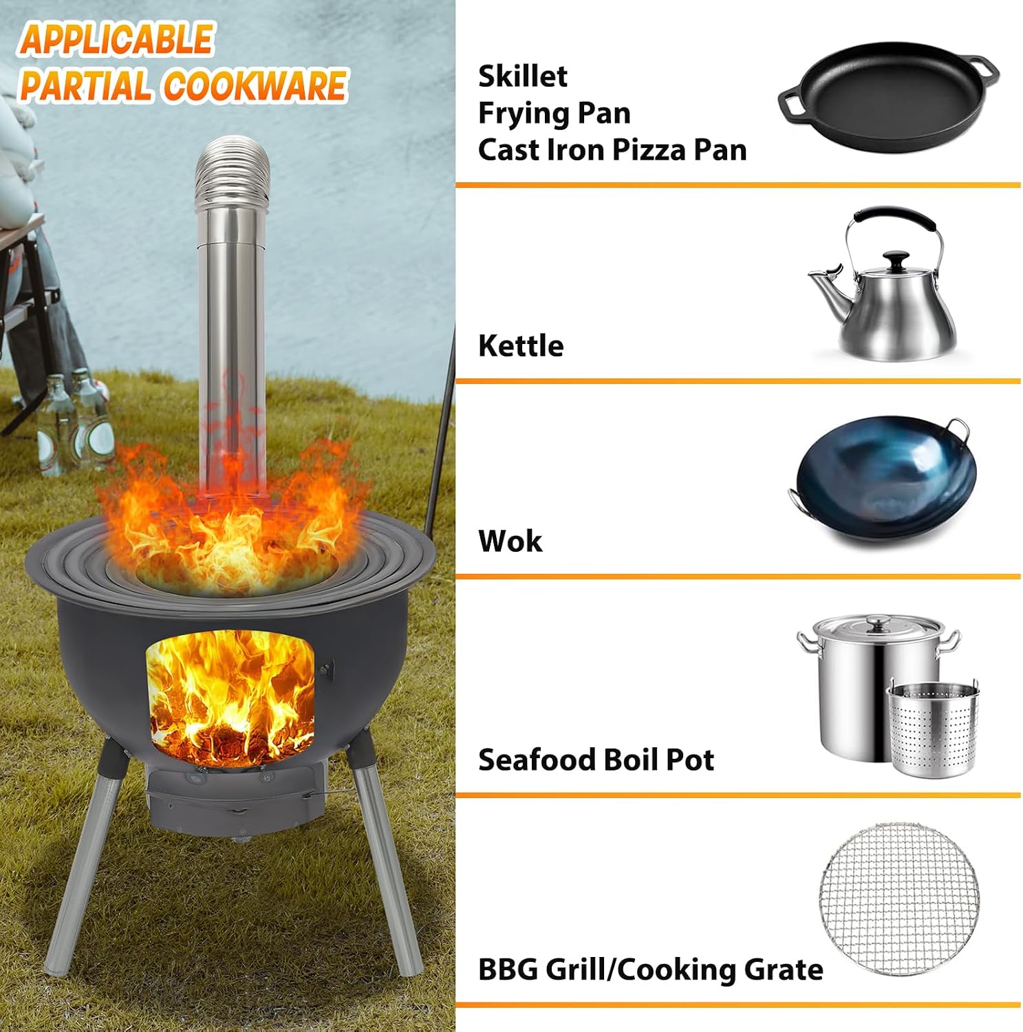 Kamp ve Yürüyüş İçin Taşınabil - Outdoor Camping Stove Wood incelemesi ve fiyatı