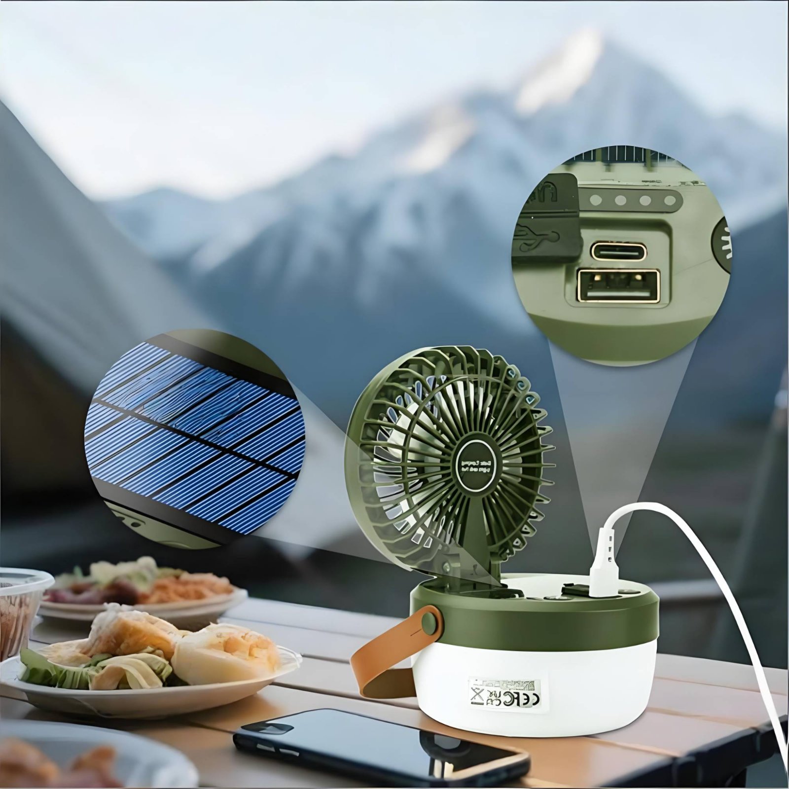 Güneş Enerjili Kamp Fanı Fener - Outdoor Camping Fan incelemesi ve fiyatı
