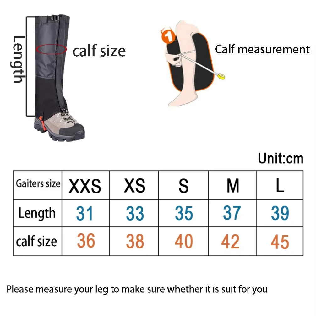 Su geçirmez Kar Bacak Kılıflar - Trekking Gaiters incelemesi ve fiyatı