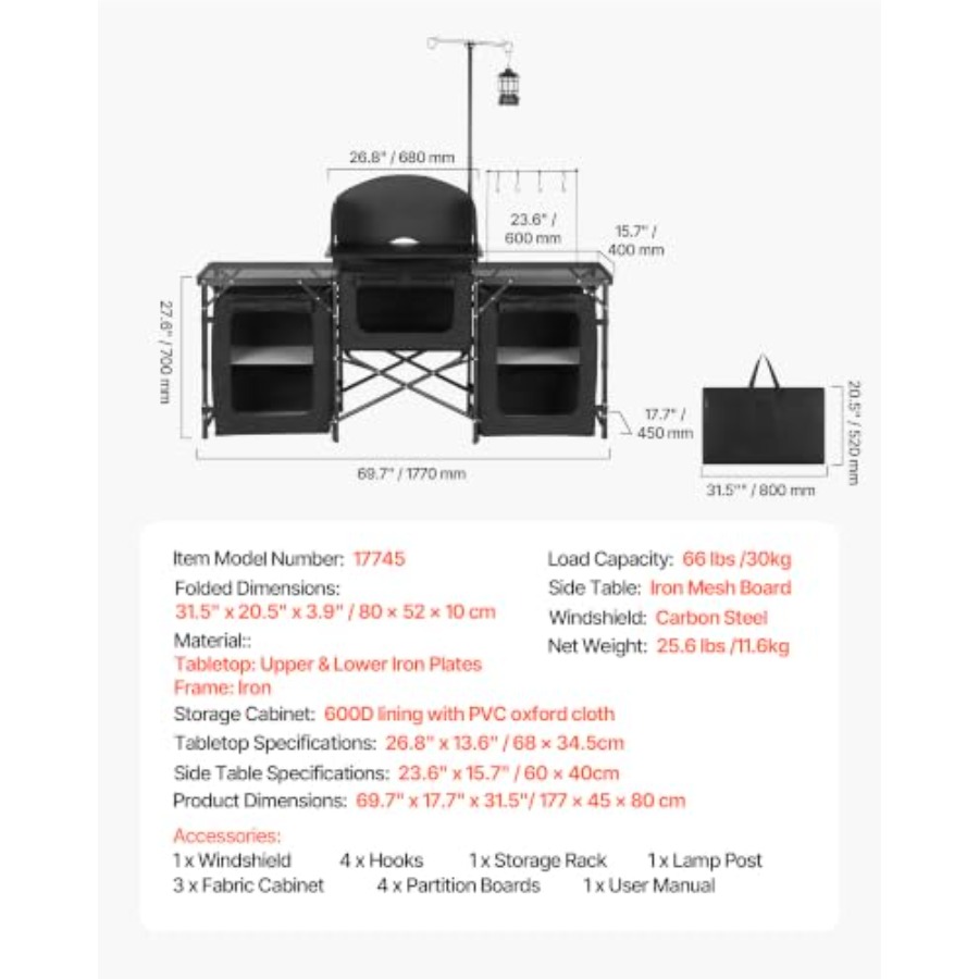 Katlanır Kamp Masası, Dış Meka - Outdoor Camping Kitchen Setup incelemesi ve fiyatı