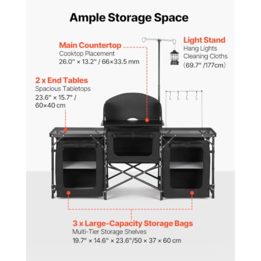 Katlanır Kamp Masası, Dış Meka - Outdoor Camping Kitchen Setup incelemesi ve fiyatı