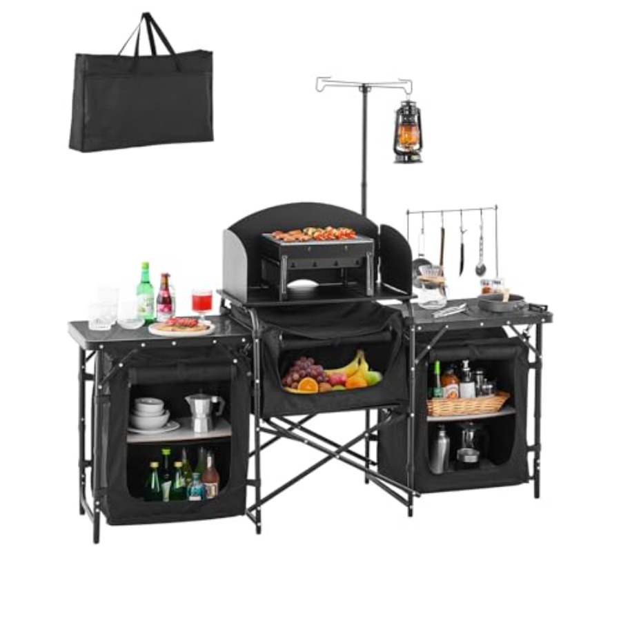 Kamp Mutfak Masası, Açık Hava  - Outdoor Camping Table With Storage incelemesi ve fiyatı