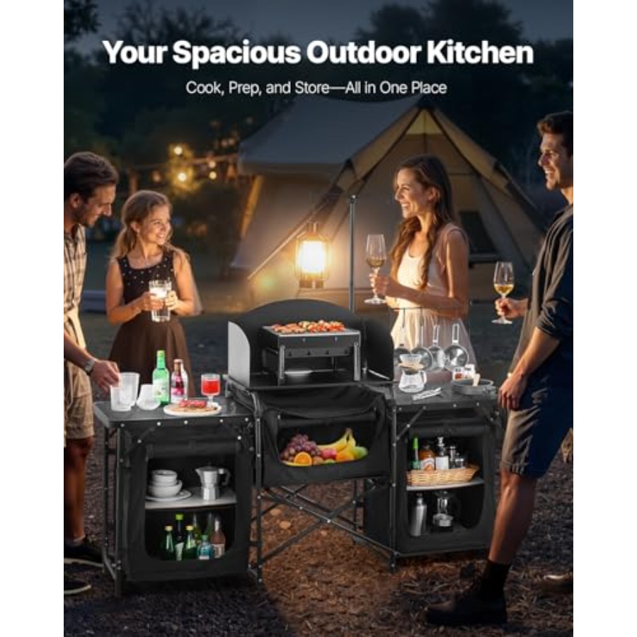 Kamp Mutfak Masası, Açık Hava  - Outdoor Camping Table With Storage incelemesi ve fiyatı