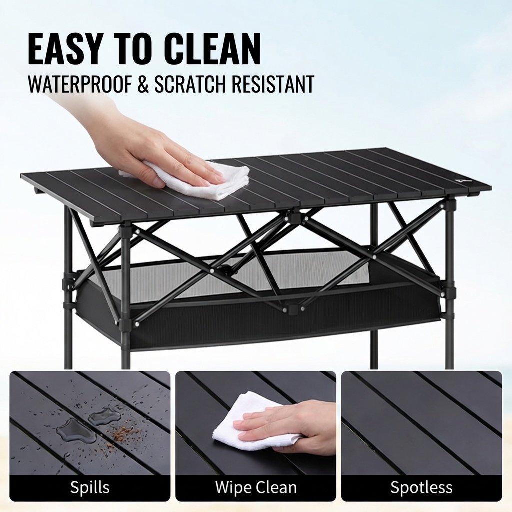Taşınabilir Katlanır Dış Mekan - Outdoor Camping Table With Storage incelemesi ve fiyatı